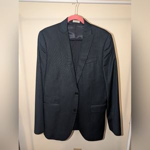 JF J. Ferrar Men's Slim Fit Navy Suit Set